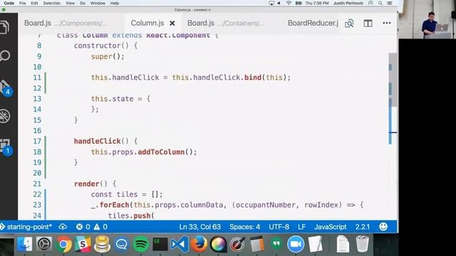 Live Code: 2-Player Board Game by Justin Perinovic (March 16, 2017 at React Minneapolis) смотреть онлайн