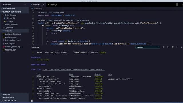 Easily build container-based AWS Lambda functions using Pulumi смотреть онлайн