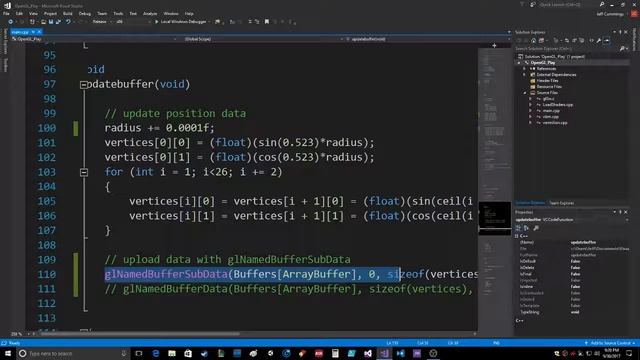 OpenGL Points glNamedBufferSubData for animation смотреть онлайн