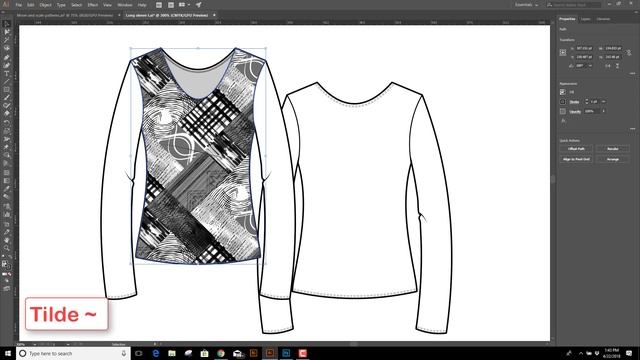 Adobe for Fashion: Move, Rotate, and Scale Pattern Fills in Illustrator Flats/CADs смотреть онлайн
