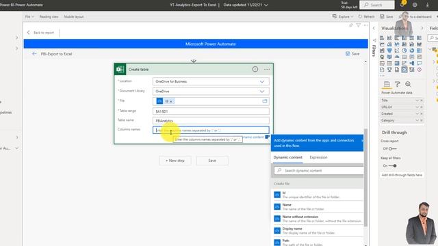 How to Export filtered data to Excel from Power BI button using Power Automate? смотреть онлайн