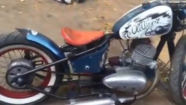 Первый запуск Явы Custom в ДКМото смотреть онлайн