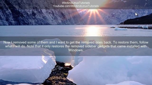 [Windows 7] Restore all Windows sidebar gadgets that came installed wiith Windows смотреть онлайн