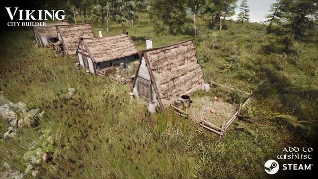 Variety of buildings and decorations in the Viking settlement - Devlog #15 смотреть онлайн