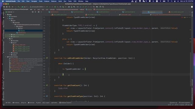 recycler view multiple view type example in kotlin 2021 android recycler view multiple view types смотреть онлайн