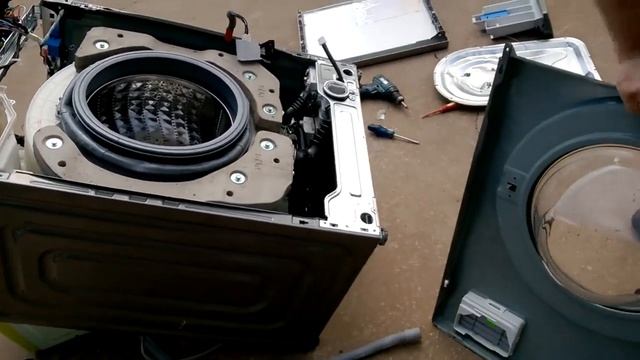 samsung eco bubble... Replacement of rubber (collar) смотреть онлайн