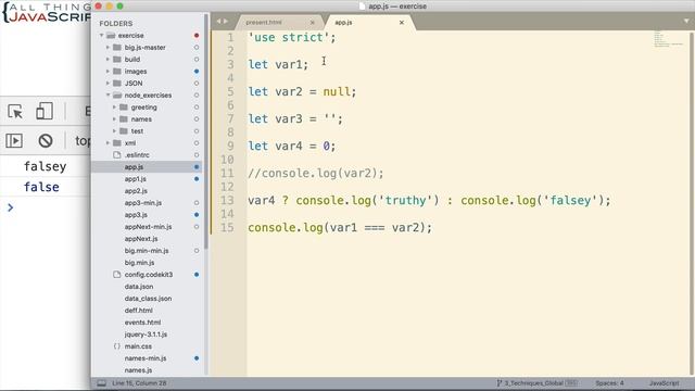 JavaScript Fundamentals: Checking for null and undefined смотреть онлайн