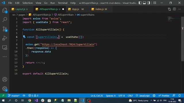 Part-4 | .NET 6 Web API | SQL Database | React JS(v18) | CRUD Example смотреть онлайн