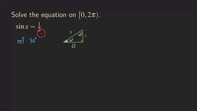 Solving Trigonometric Equations: sin x = 1/2 смотреть онлайн