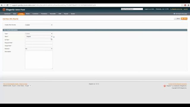 How to create 301 redirect from Magento admin panel смотреть онлайн