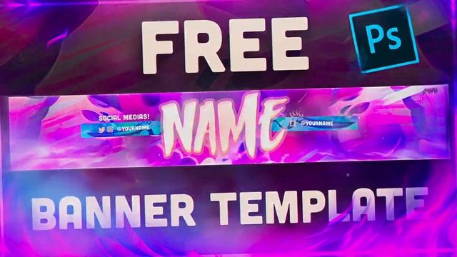 *FREE* Colourful Photoshop YouTube Banner Template! смотреть онлайн