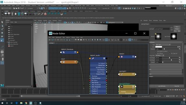 How to Animate anything with Mash Audio Node in Maya смотреть онлайн