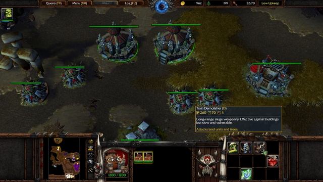 Warcraft 3 Hard. Orc 3: Cry of the Warsong. All Humans Destroyed, 0 Waves. смотреть онлайн