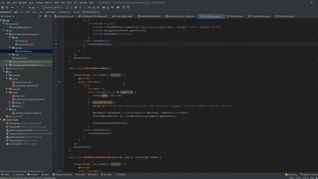 Temperature, humidity, air quality sensor datas, in influxDb and android client смотреть онлайн