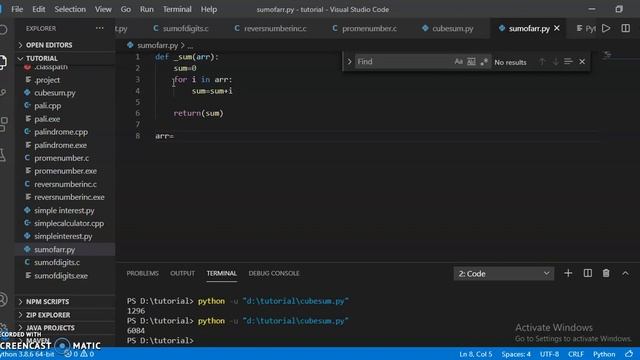 Sum of array in python || find the sum of given array in python || python Hindi tutorial смотреть онлайн