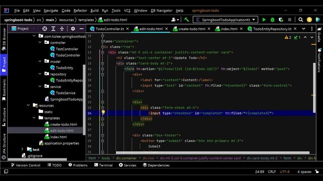 Springboot + Kotlin + PostgreSQL #5(Todo App) смотреть онлайн