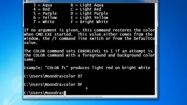 Windows Command Prompt -4 Colors and fonts смотреть онлайн