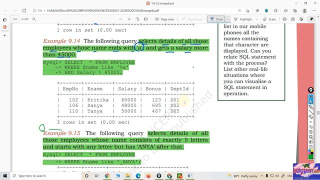 How to use Substring pattern matching in MySQL ?||use of LIKE operator || Select Command Part -3 смотреть онлайн