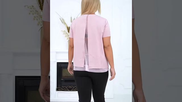 Блуза с коротким рукавом PEONY Байонна (фрезовый) смотреть онлайн