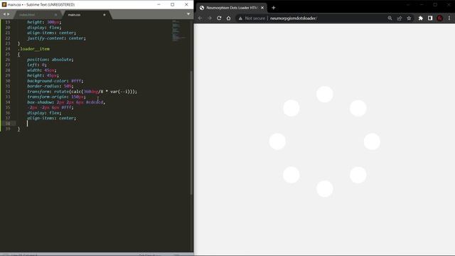 Neumorphism Dots Loader HTML CSS | CSS Loader смотреть онлайн