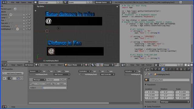Blender 2.5 Game Engine Creating an Input, Process, Output Application Part 2 a Message with a Body смотреть онлайн