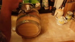 Заливка дубовой бочки