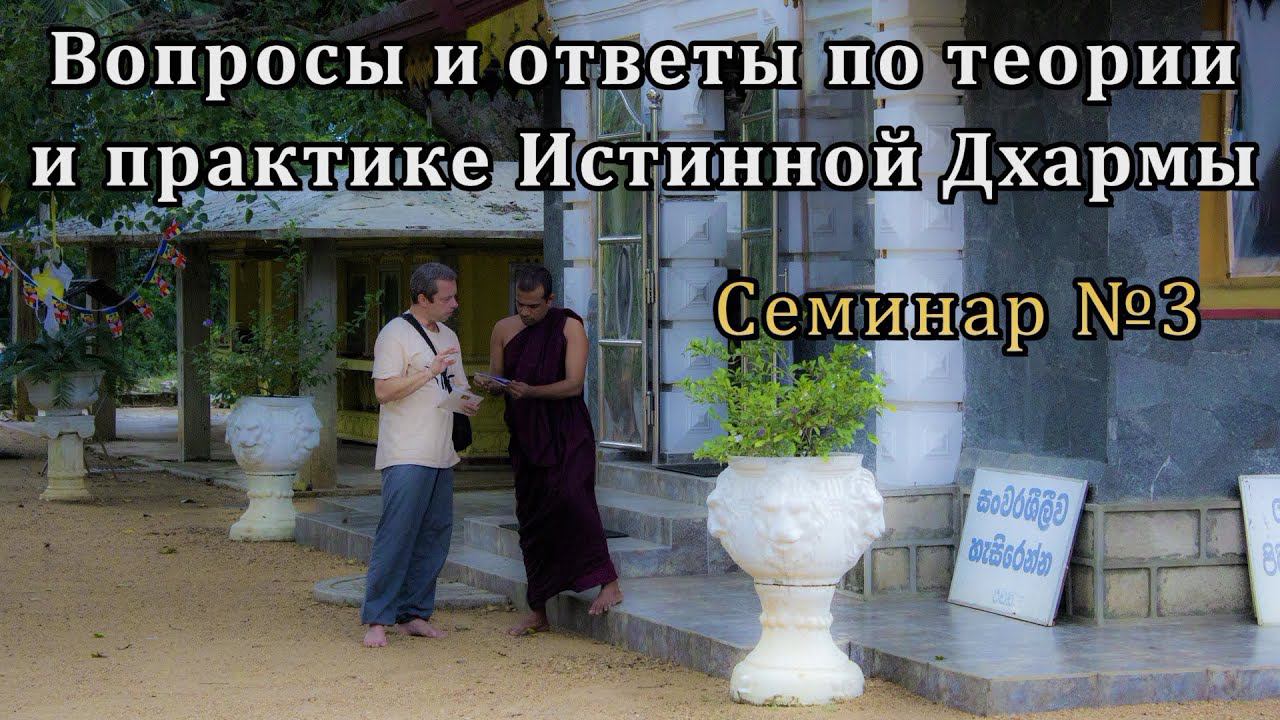 Вопросы и ответы по теории и практике Истинной Дхармы. Семинар №3 смотреть онлайн