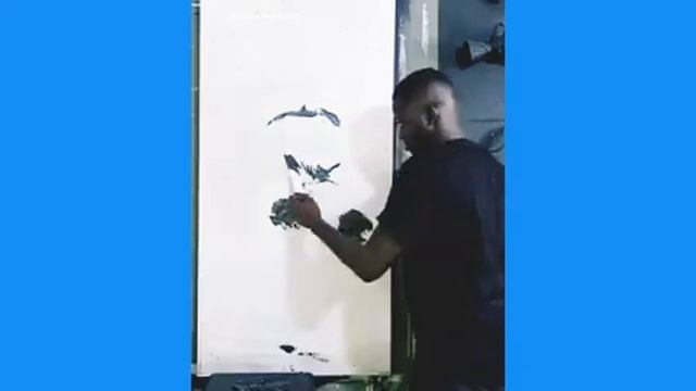 топ #художник рисует всем, ножом, ногой и т.д. #мастеркласс #видео #музыка красиво рисует #красиво смотреть онлайн