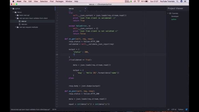 Python Falcon Part 4 - How to validated json input from your client смотреть онлайн