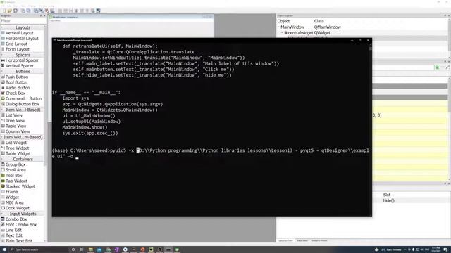 PyQT5 Pt2 | QT-DESIGNER | كيفية تصميم وبناء واجهة مستخدم بشكل سرييع جدا!!! смотреть онлайн
