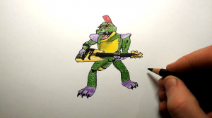 Как нарисовать Аниматроника Глэмрок Монти