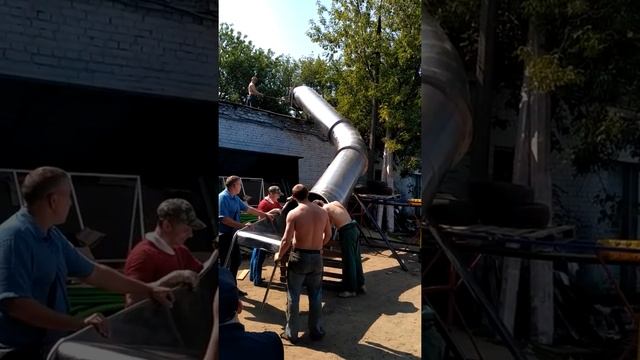 Горка-труба из нержавейки. Завод Геркулес. Проверка в неприспособленных условиях :) смотреть онлайн
