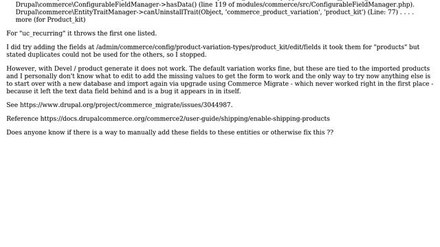Drupal: Runtime Exception - no weight or dimension field after importing смотреть онлайн