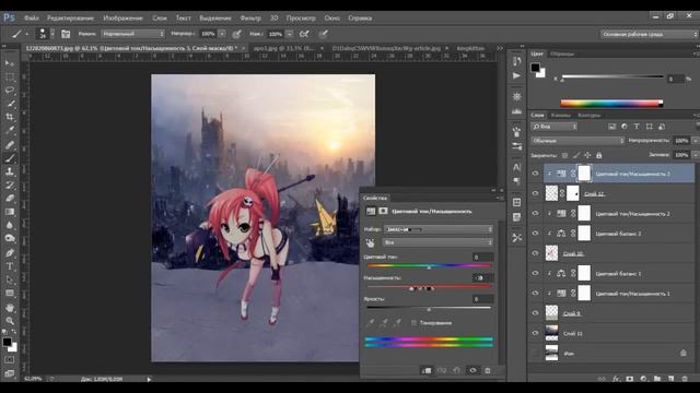Photoshop Speed Art - Tengen Toppa Gurren Lagann смотреть онлайн