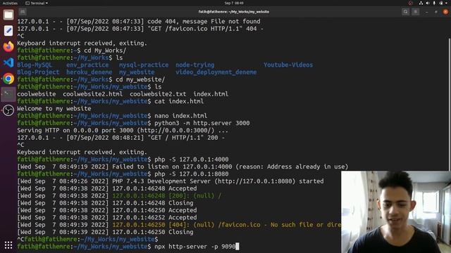 Start-Stop Processes, Creating Simple Web Server in Linux смотреть онлайн