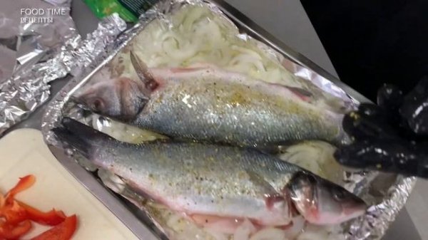 СИБАС В ДУХОВКЕ. Самый простой рецепт. Сибас в духовке с овощами