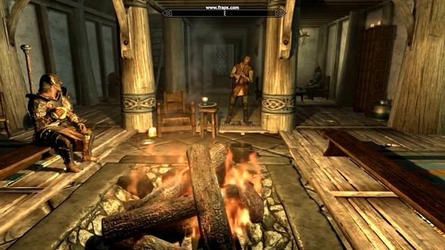 Skyrim - entering the Bannered Mare in Whiterun смотреть онлайн