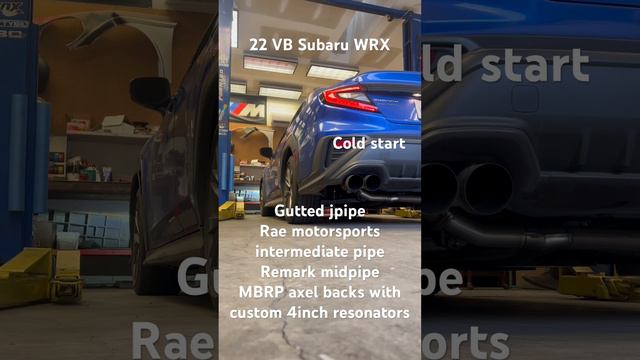 2022 Subaru wrx vb Cold start gutted jpipe full exhaust смотреть онлайн