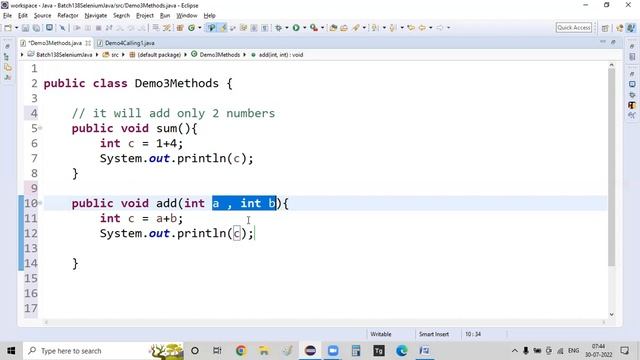 Method arguments with examples || Java Tutorial for Beginners in Telugu смотреть онлайн