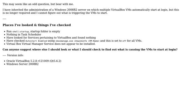 Oracle VirtualBox VMs are automatically starting at login, but not sure how (2 Solutions!!) смотреть онлайн
