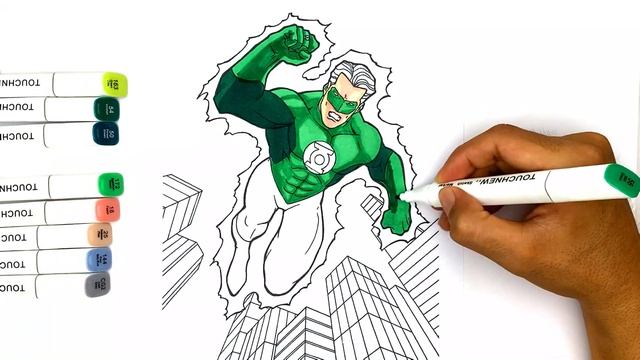 GREEN Lantern Coloring Pages | Green Guy Lantern Corp Coloring Pages смотреть онлайн