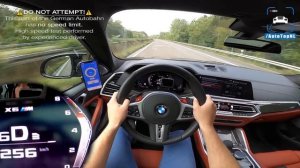 BMW X6M Competition максимальная скорость POV