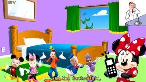 Five Little Babies Mickey Mouse Clubhouse Jumping on The Bed | 5 Little Monkeys Jumping on the bed