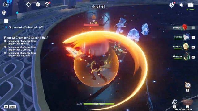 Plunge Diluc with C0 Xianyun | 4.4 Spiral Abyss Floor 12 Both Halves | Genshin Impact | Day 1 F2P смотреть онлайн