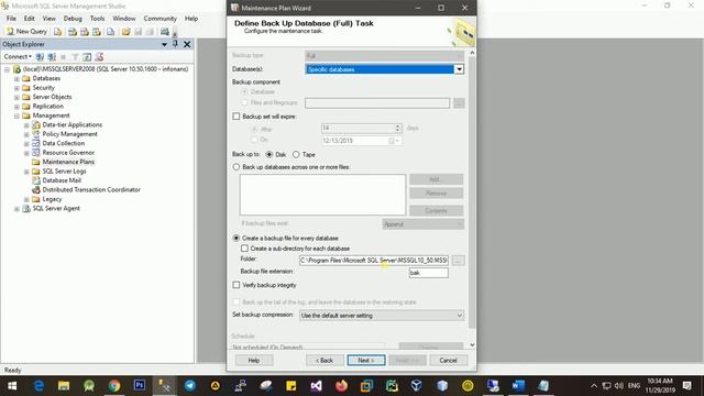 How to Create Scheduled Database Backup in MSSQL Management Studio смотреть онлайн