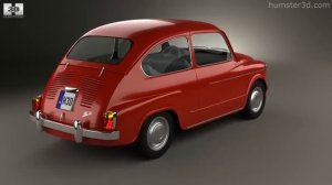 Fiat 600 D 1960 by 3D model store Humster3D.com
