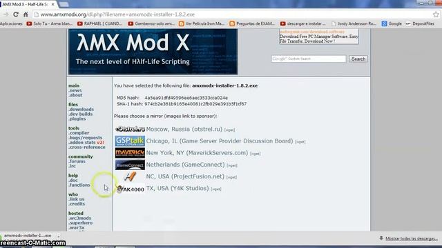 descargar e instalar AMX MODX смотреть онлайн