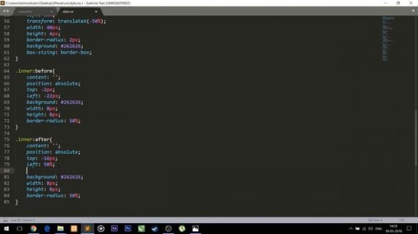 Design an iPhone using HTML, CSS & JavaScript
