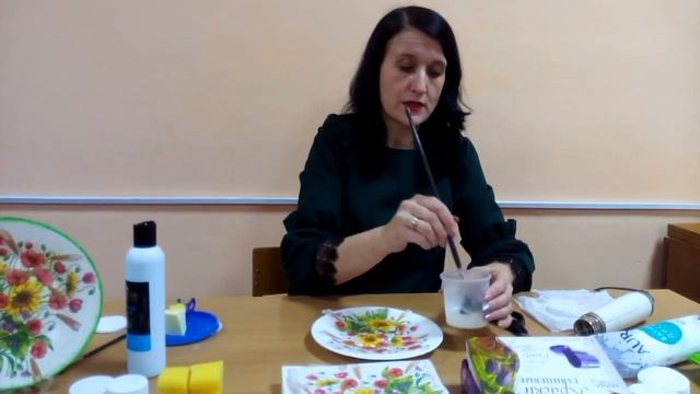 Декупаж тарелки 2