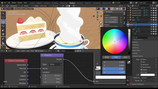 3D ANIME FOOD PART 5 ANIMATION, TOON STEAM AND RENDERING - EEVEE смотреть онлайн